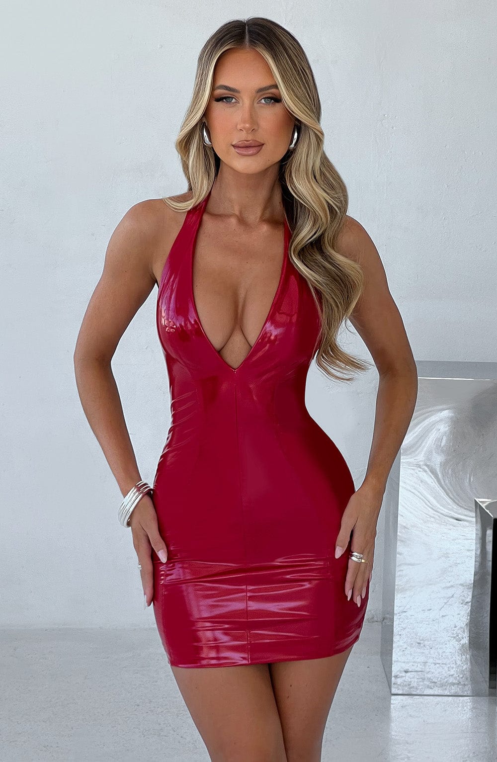 Ariana Mini Dress-Red