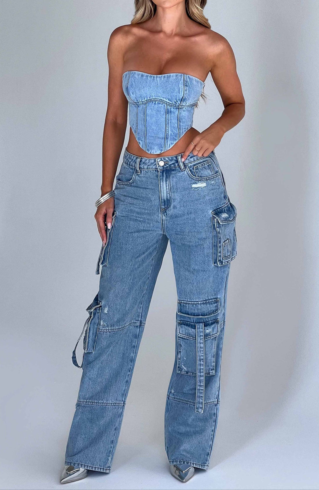 Lucia Cargo Pant - Blue