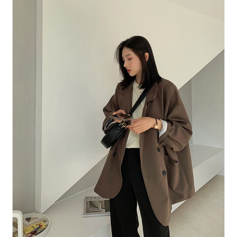 Oversized Double Breasted Blazer for Women - Graziella