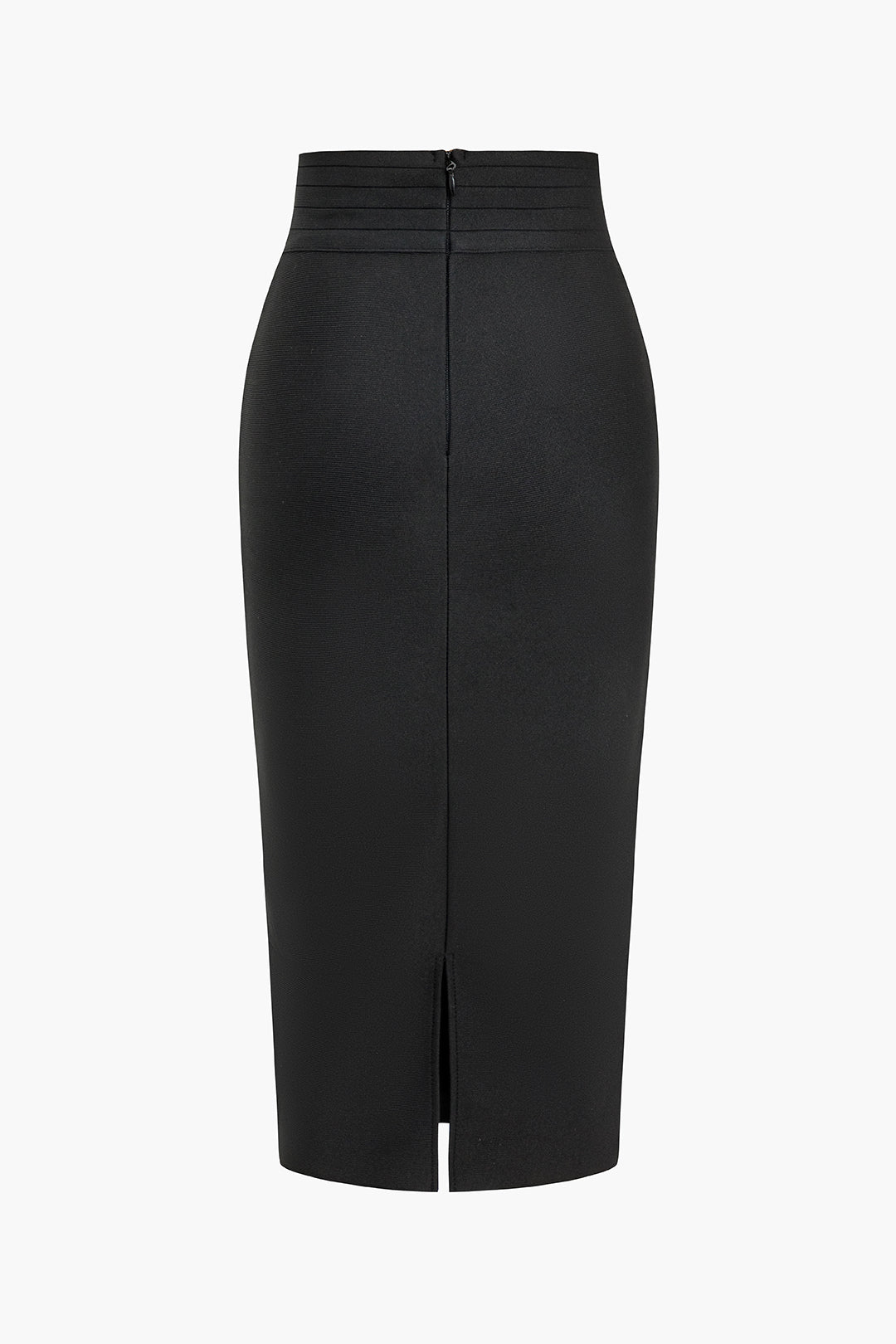 Solid Color Vintage Knit Asymmetrical Button Skirt