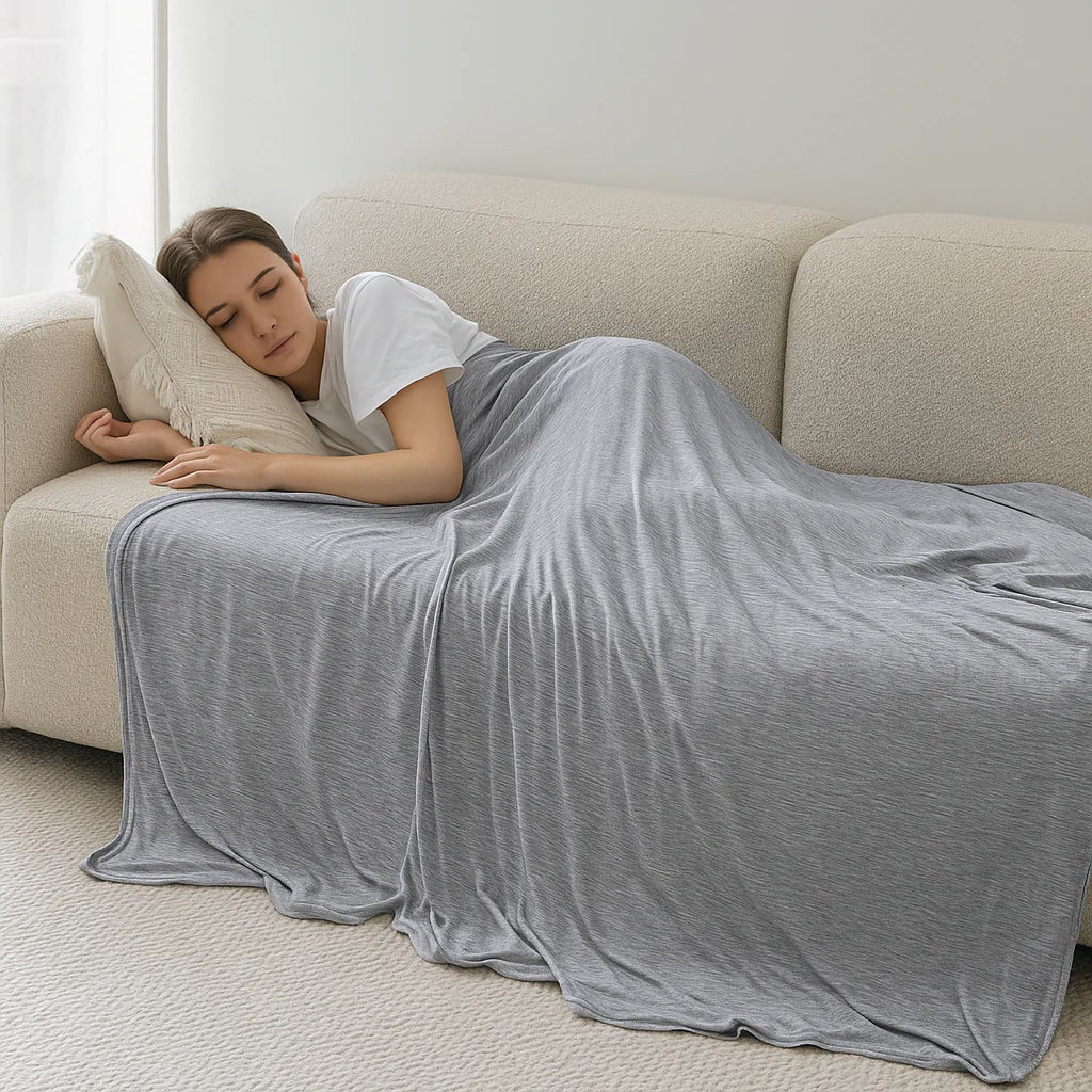 Lightweight Breathable Cooling Blanket for Comfortable Summer Sleep