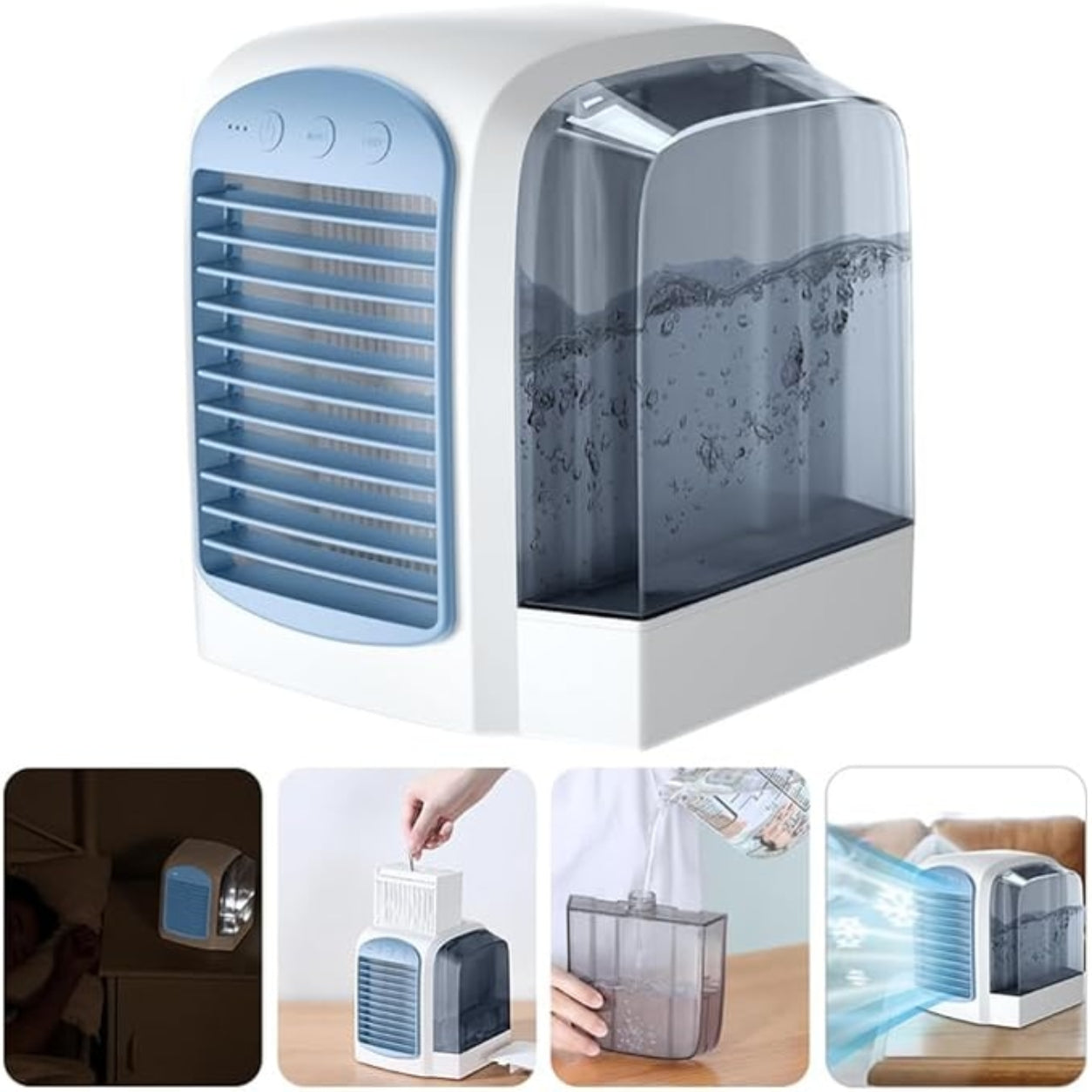 Compact Oscillating Evaporative Air Cooler Fan