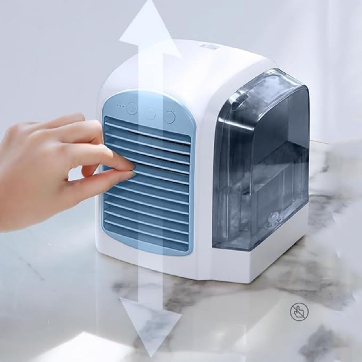 Compact Oscillating Evaporative Air Cooler Fan