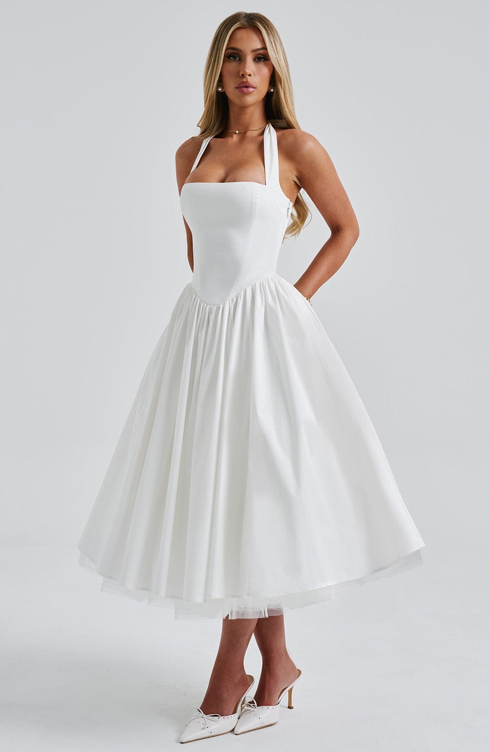 Chloe Midi Dress - Ivory
