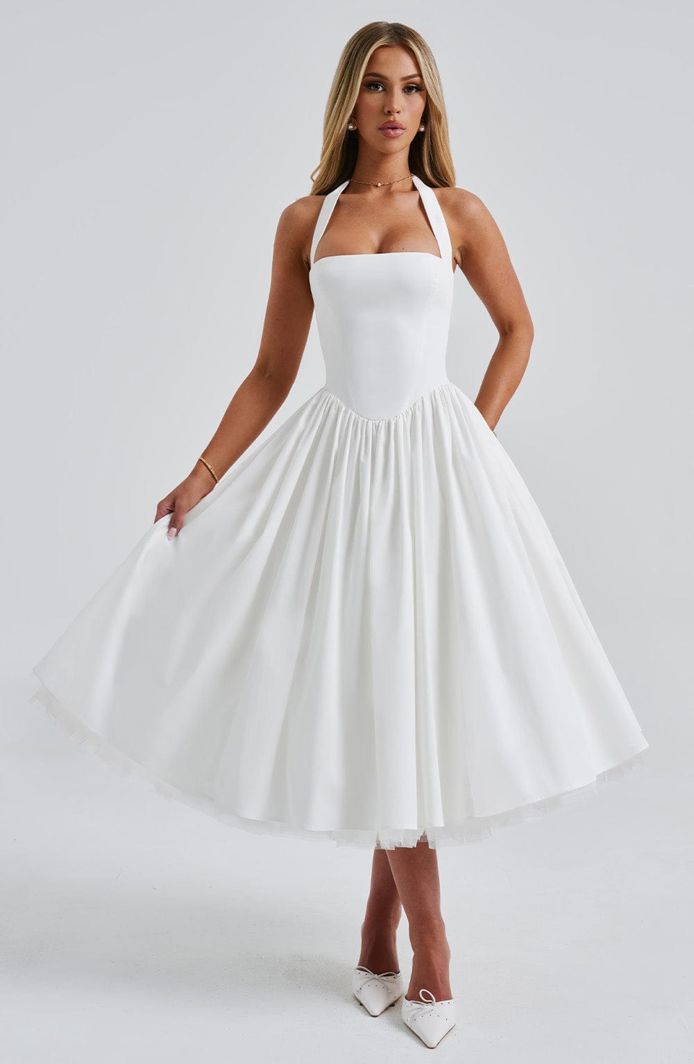 Chloe Midi Dress - Ivory