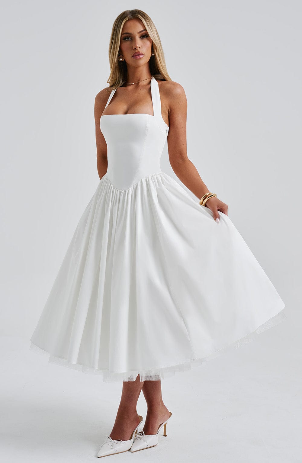Chloe Midi Dress - Ivory