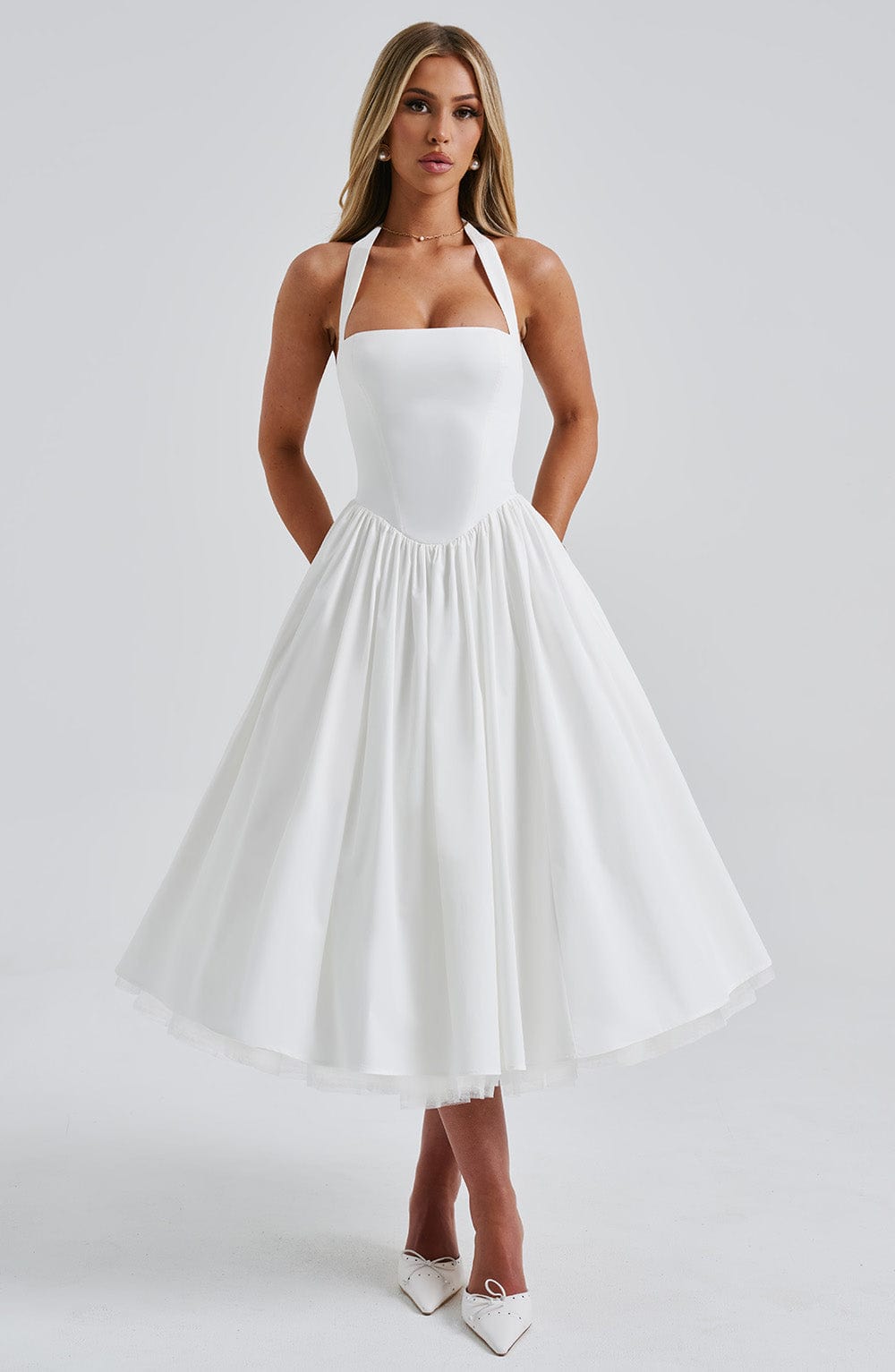 Chloe Midi Dress - Ivory