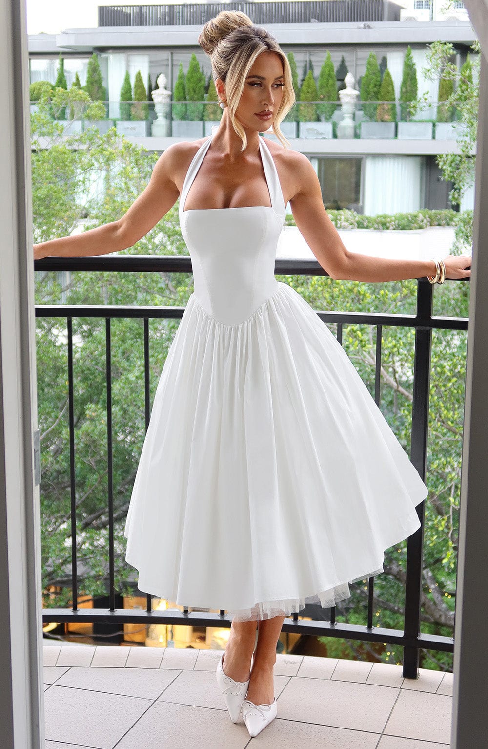 Chloe Midi Dress - Ivory
