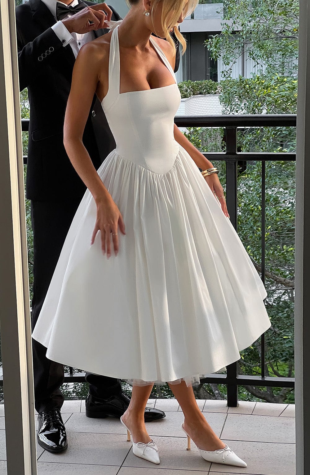 Chloe Midi Dress - Ivory