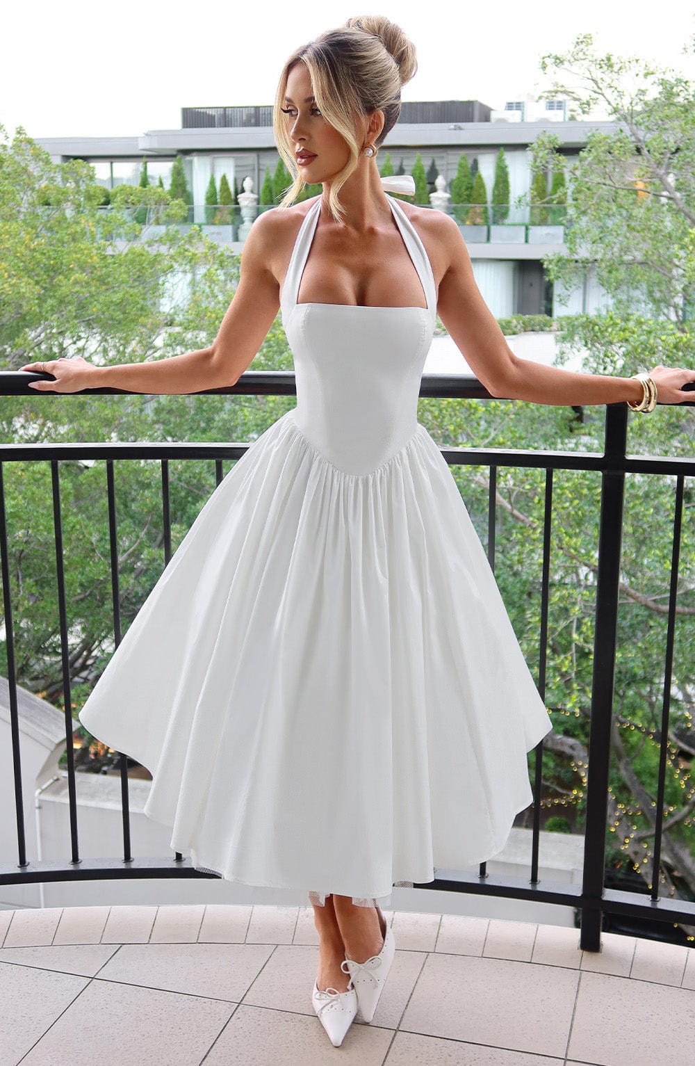 Chloe Midi Dress - Ivory
