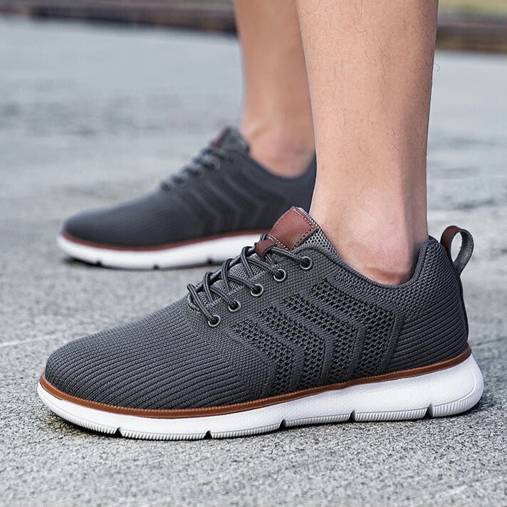 Men's Knit Casual Walking Sneakers | Low-Top