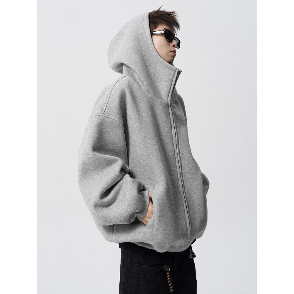 Zip Up Oversized Hoodie Sweatshirt for Men - Flavia