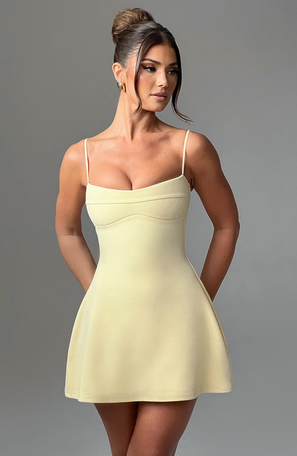 Bianca Mini Dress-Lemon