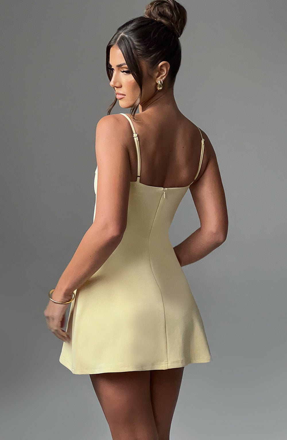 Bianca Mini Dress-Lemon