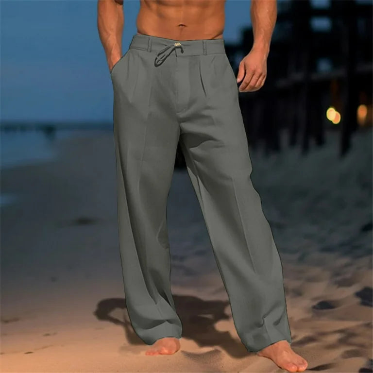 Men's Loose Fit Beach Pants | with Drawstring