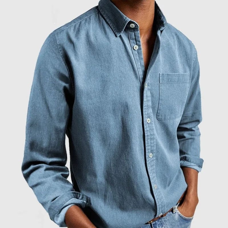 Men's Long Sleeve Button Down Shirt | with Chest Pocket