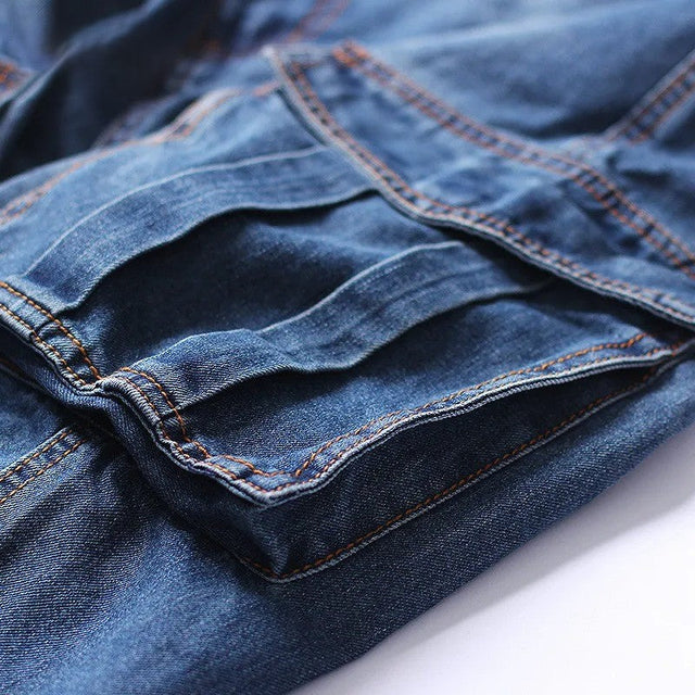 Men's Baggy Hip Hop Jean Jorts | with Multi Pockets
