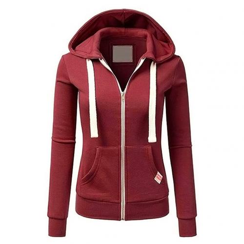 Women's Slim Fit Zip-Up Hoodie | with Pockets