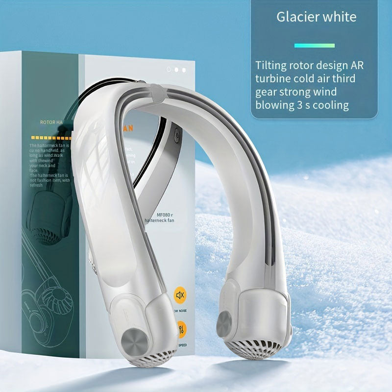 Adjustable 45-Degree Portable Neck Fan for Outdoor Use