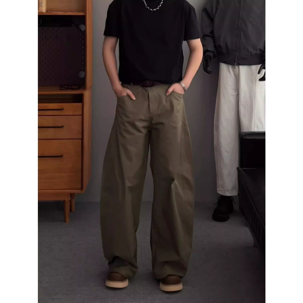 Wide Leg Straight Fit Pants for Men - Lia