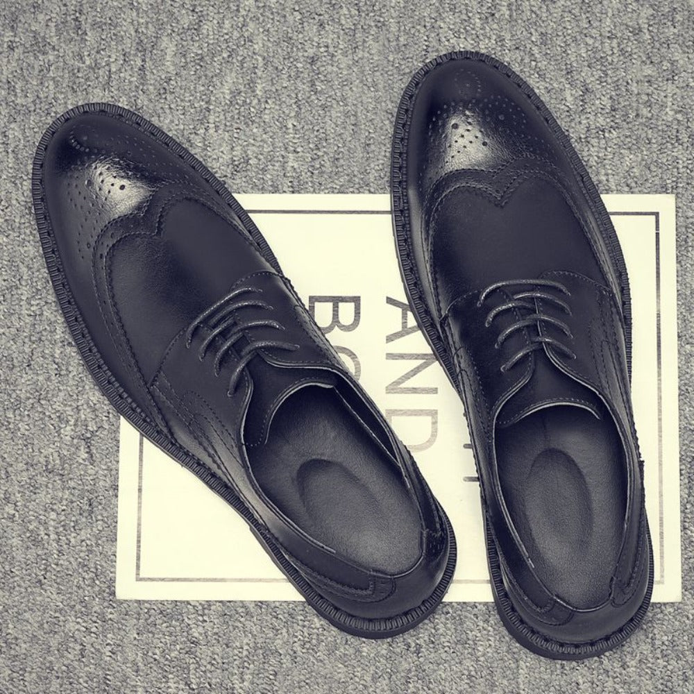 Leather Lace Up Oxford Dress Shoes for Men - Elide