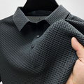 Men's Waffle Knit Short Sleeve Polo Shirt | Business Casual