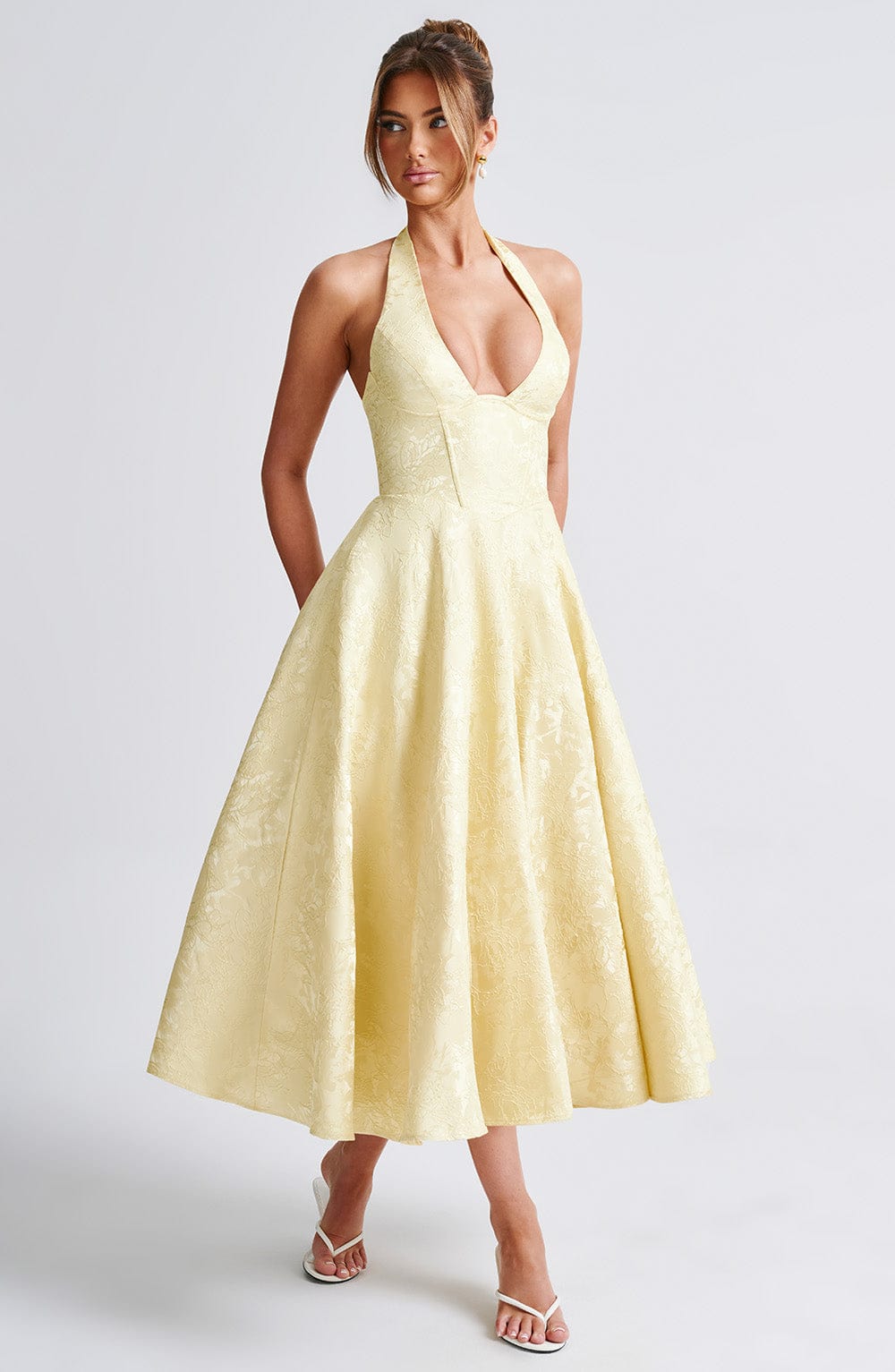 Liana Midi Dress - Lemon