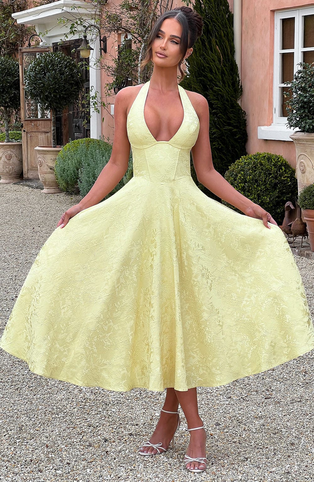 Liana Midi Dress - Lemon
