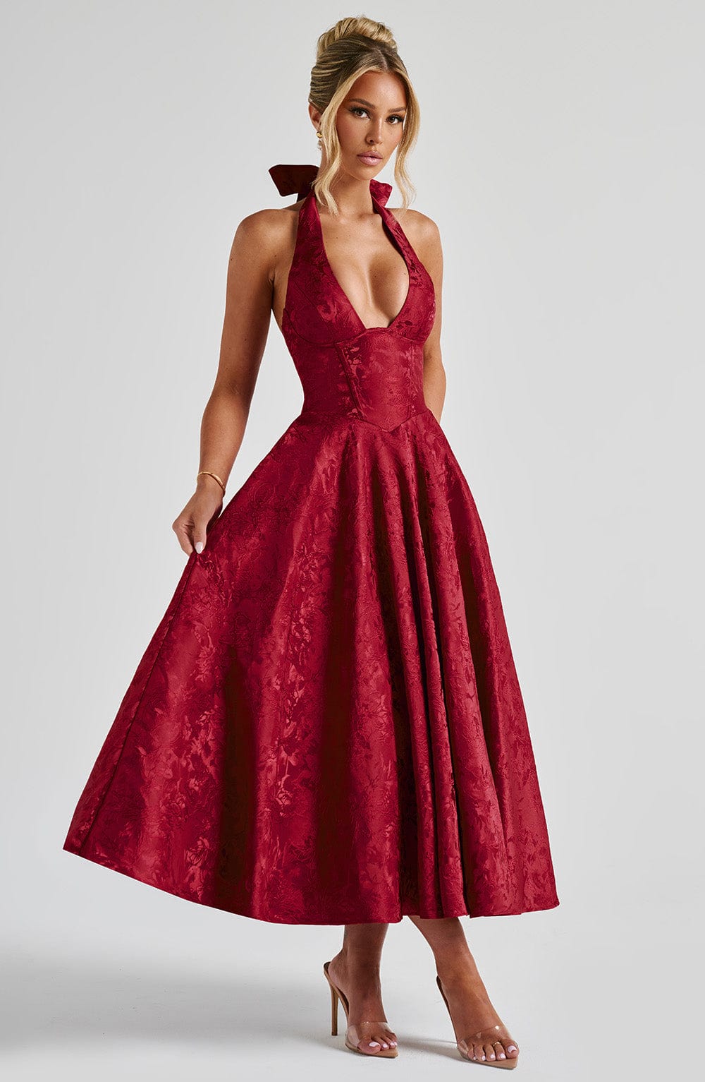 Valentina Midi Dress - Red