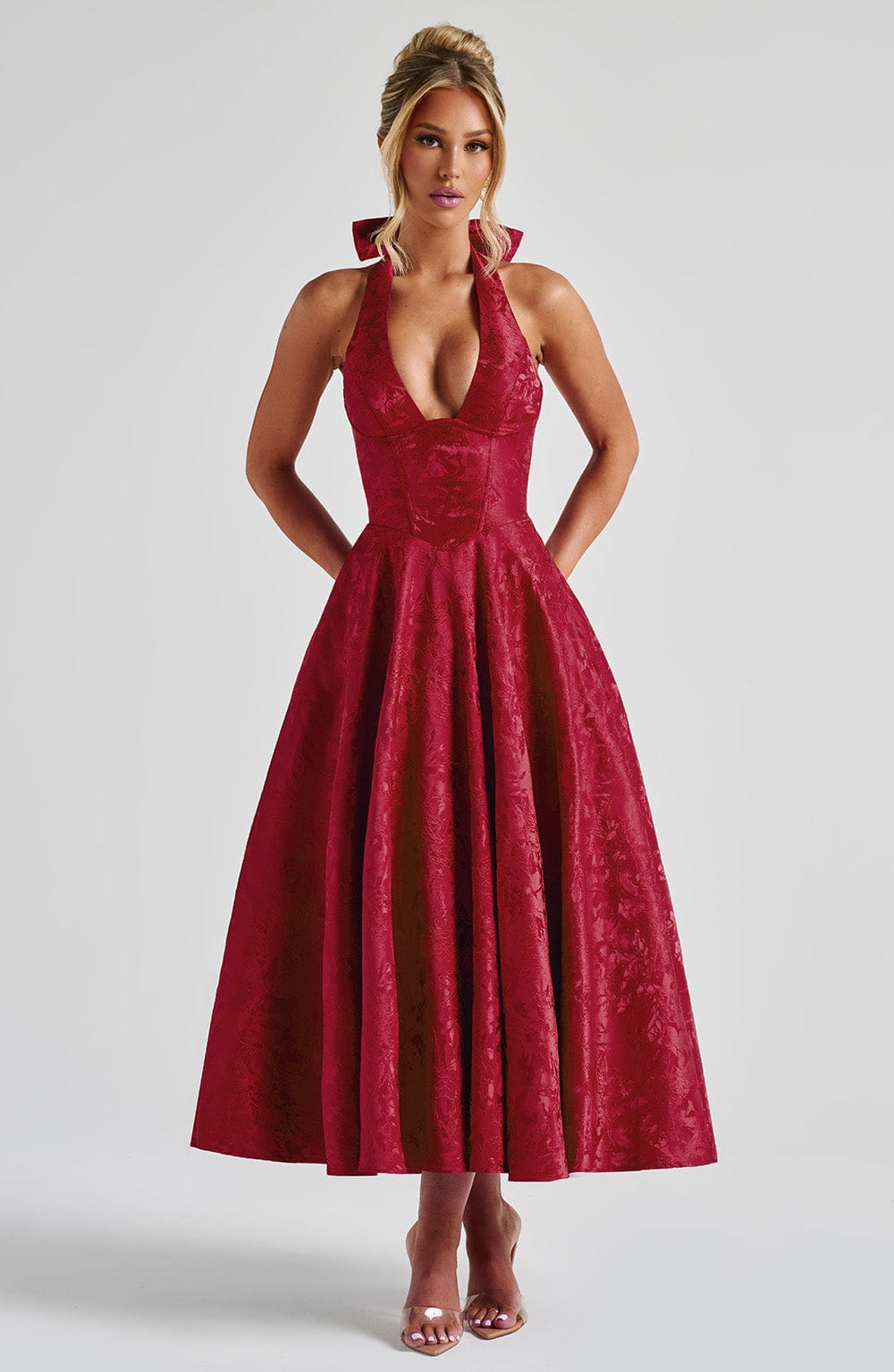 Valentina Midi Dress - Red