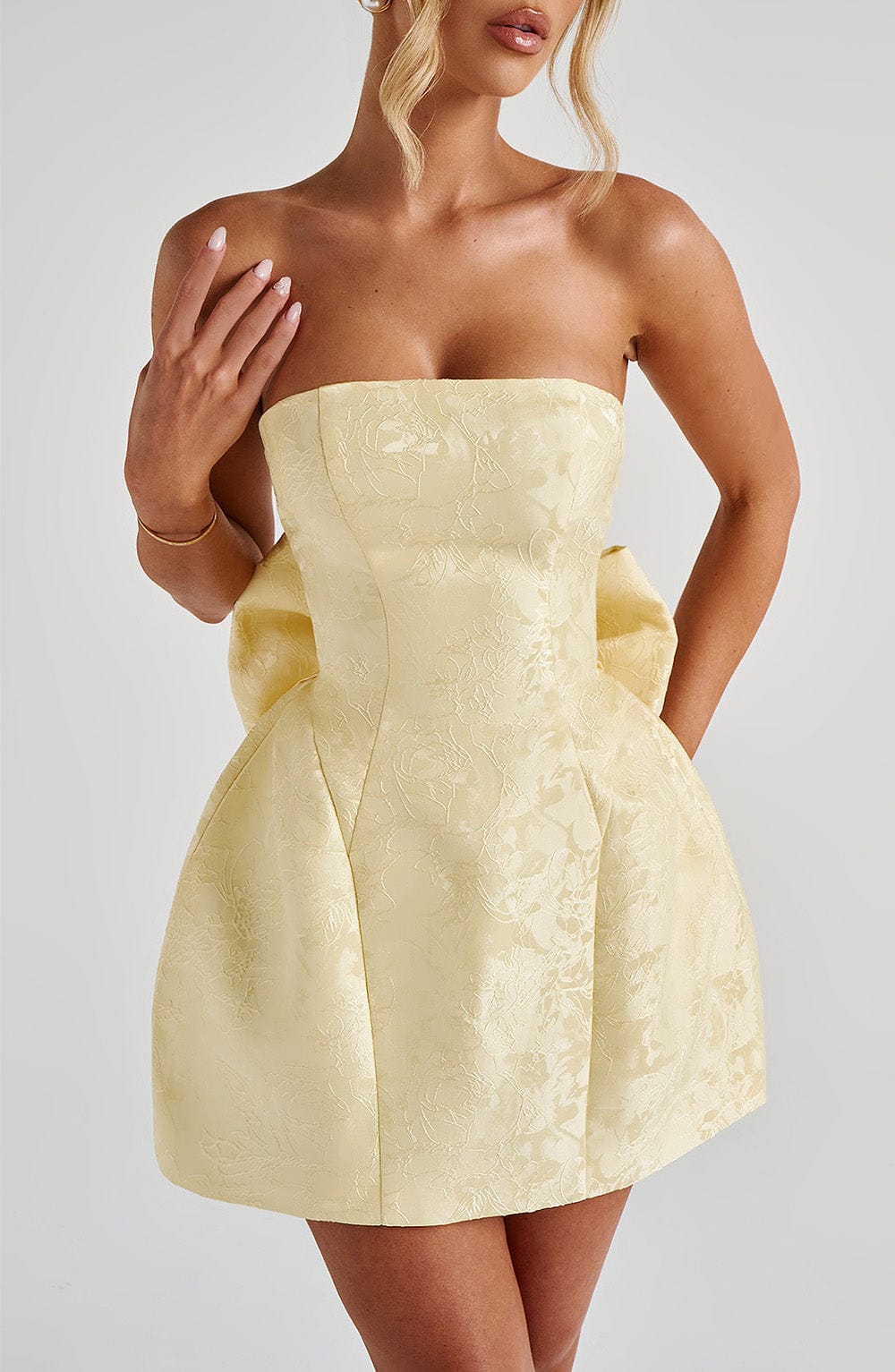 Renata Mini Dress - Lemon