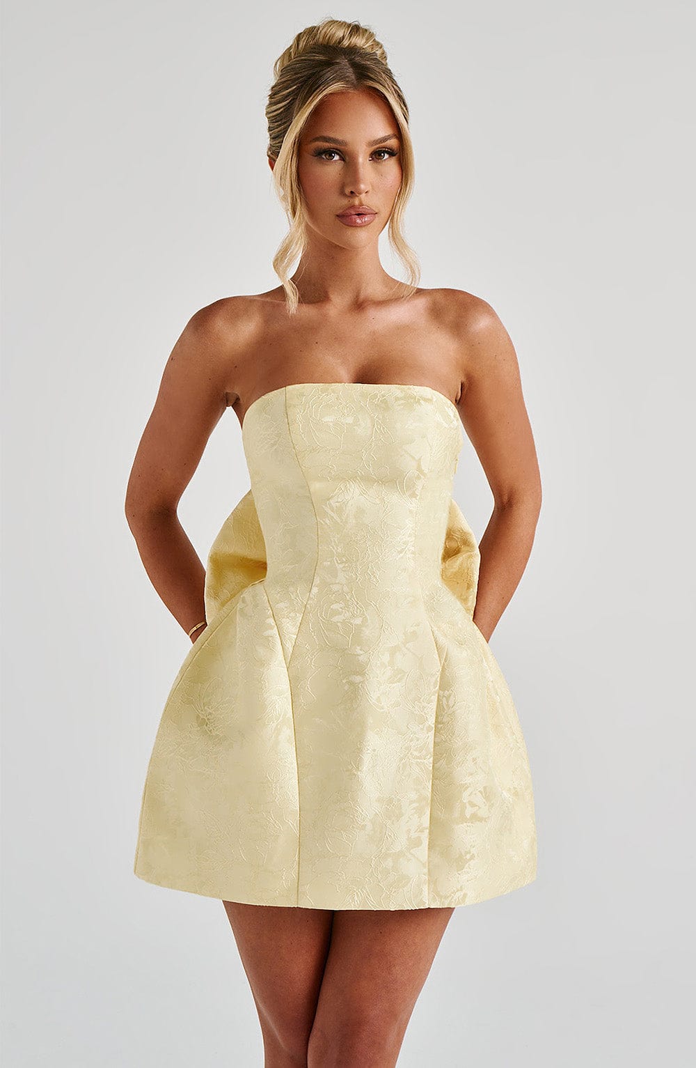 Renata Mini Dress - Lemon