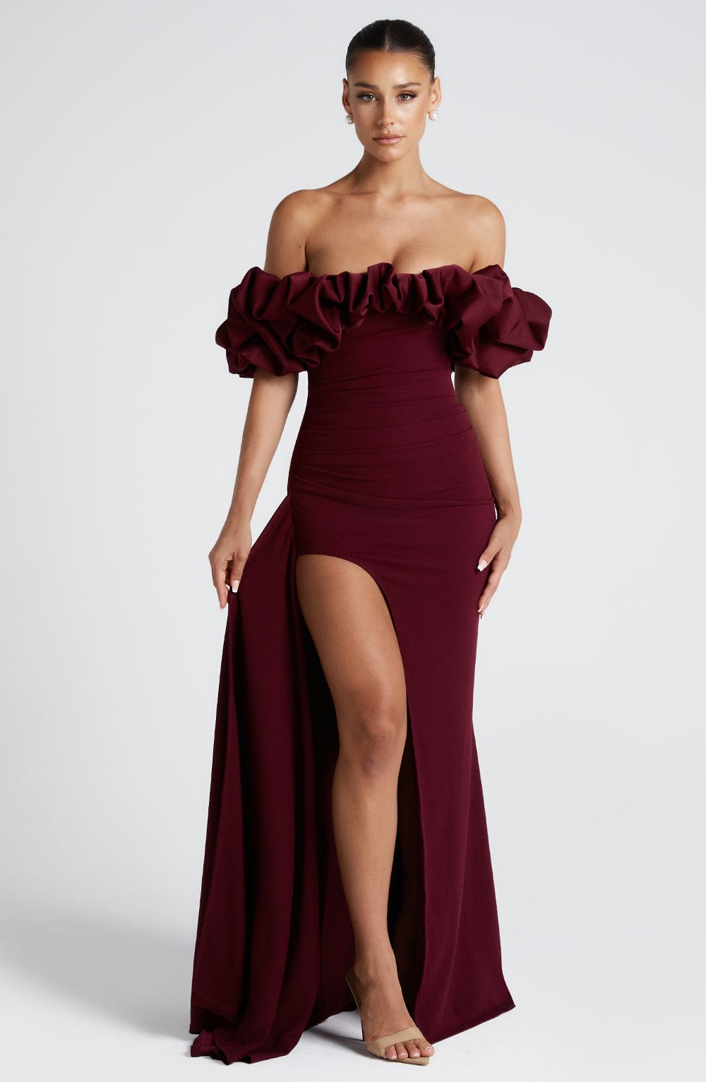 Noa Maxi Dress-Cherry Lacquer
