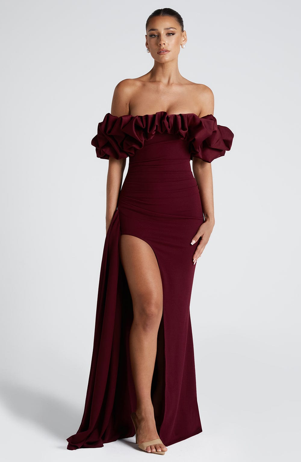 Noa Maxi Dress-Cherry Lacquer