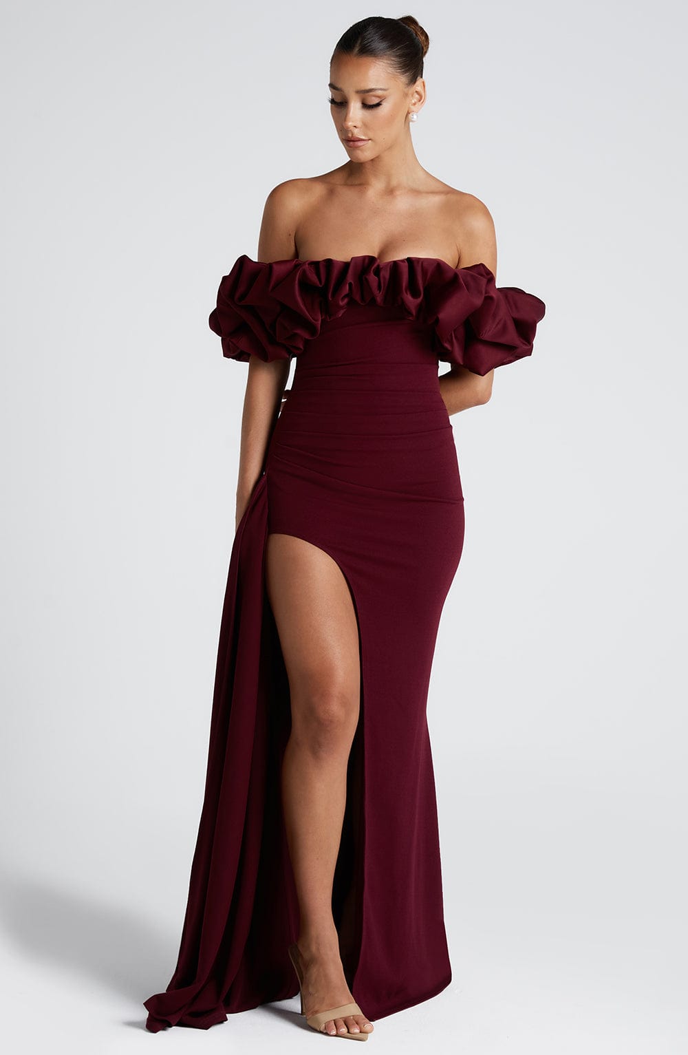 Noa Maxi Dress-Cherry Lacquer