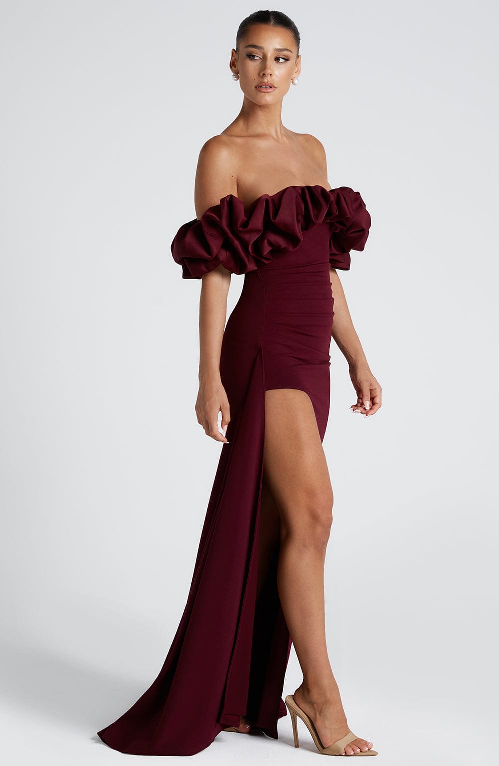 Noa Maxi Dress-Cherry Lacquer