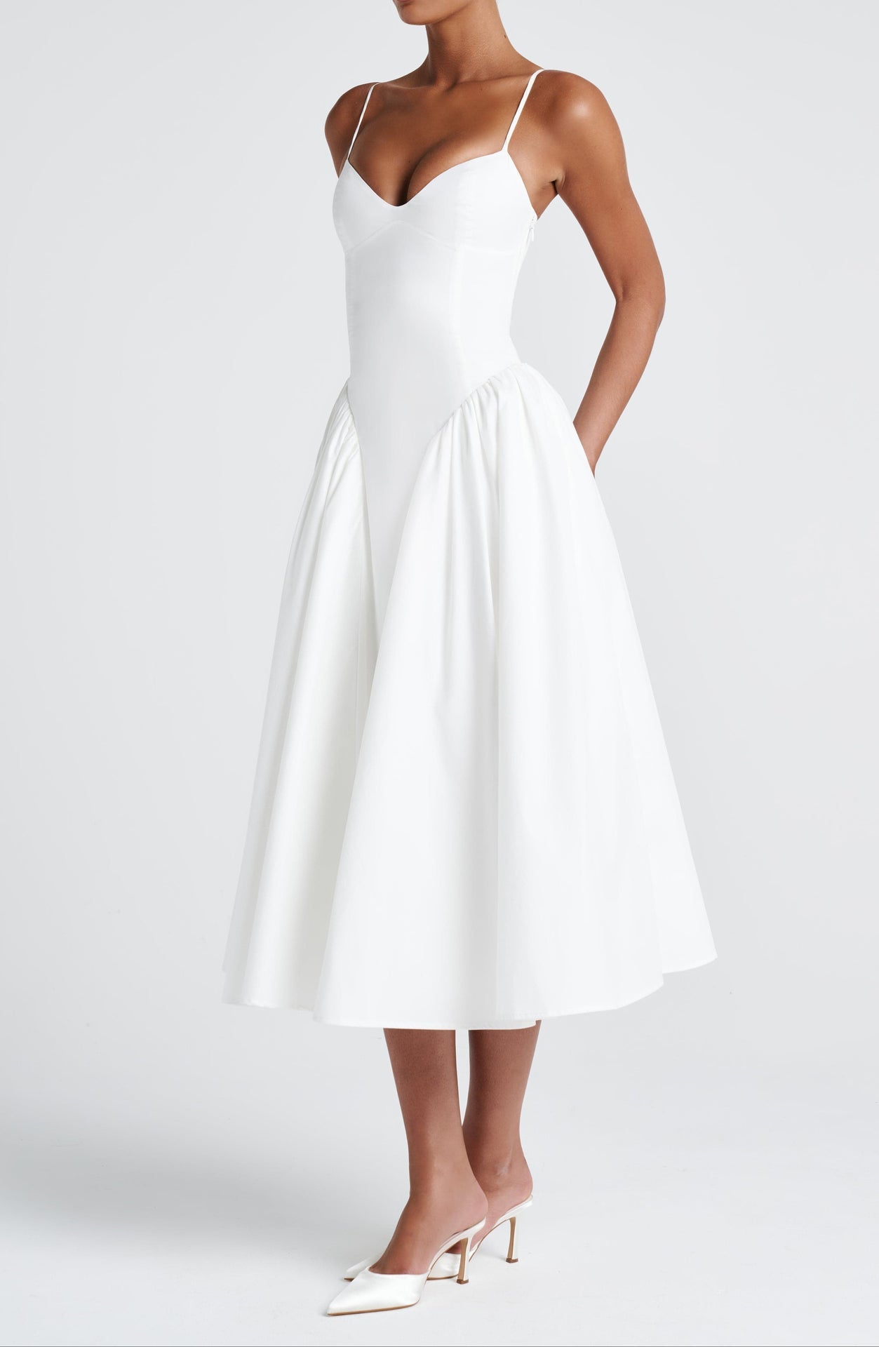 Regina Midi Dress - Ivory