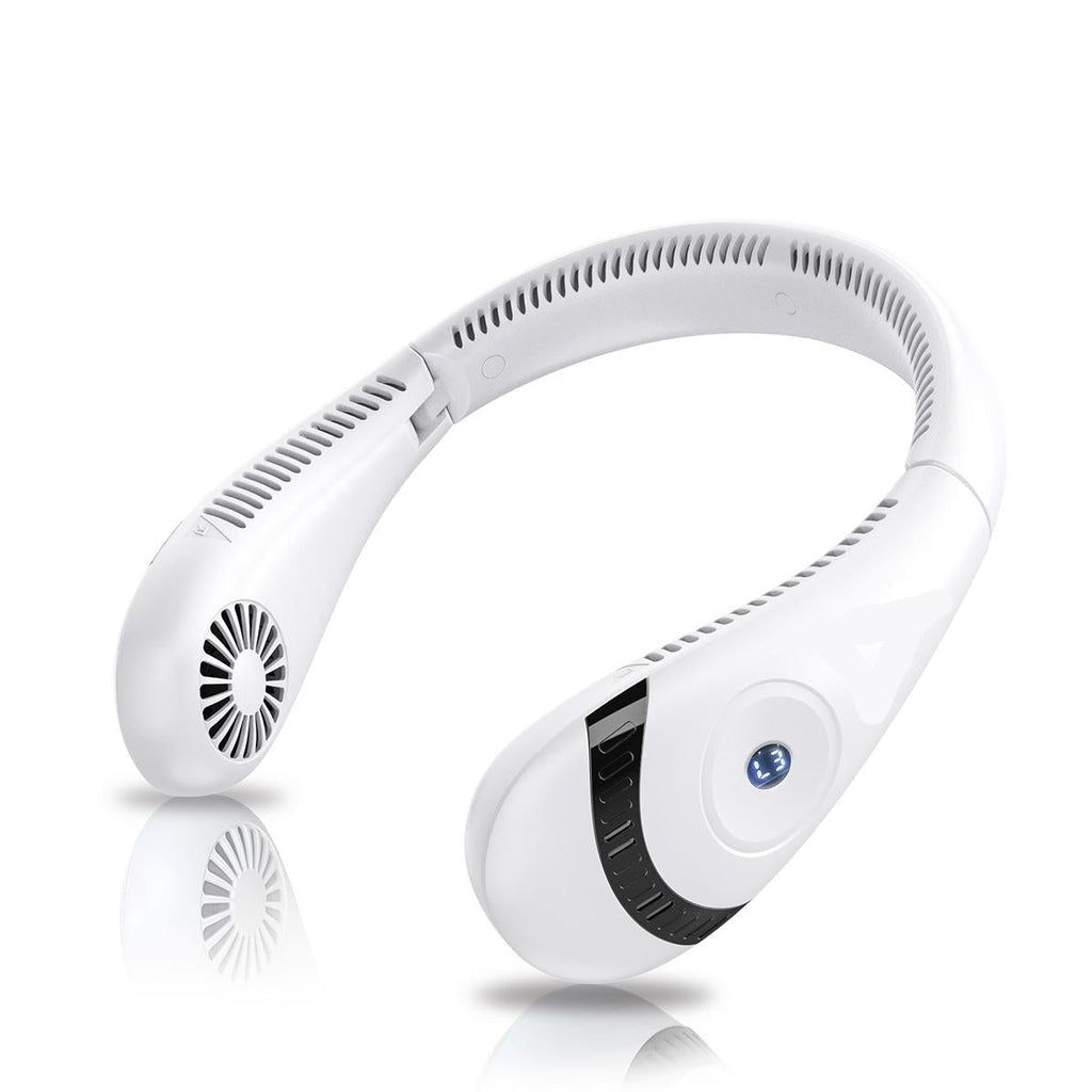Portable Rechargeable Neck Fan - Blade-Free, USB-Powered, Hands-Free Cooling for On-the-Go