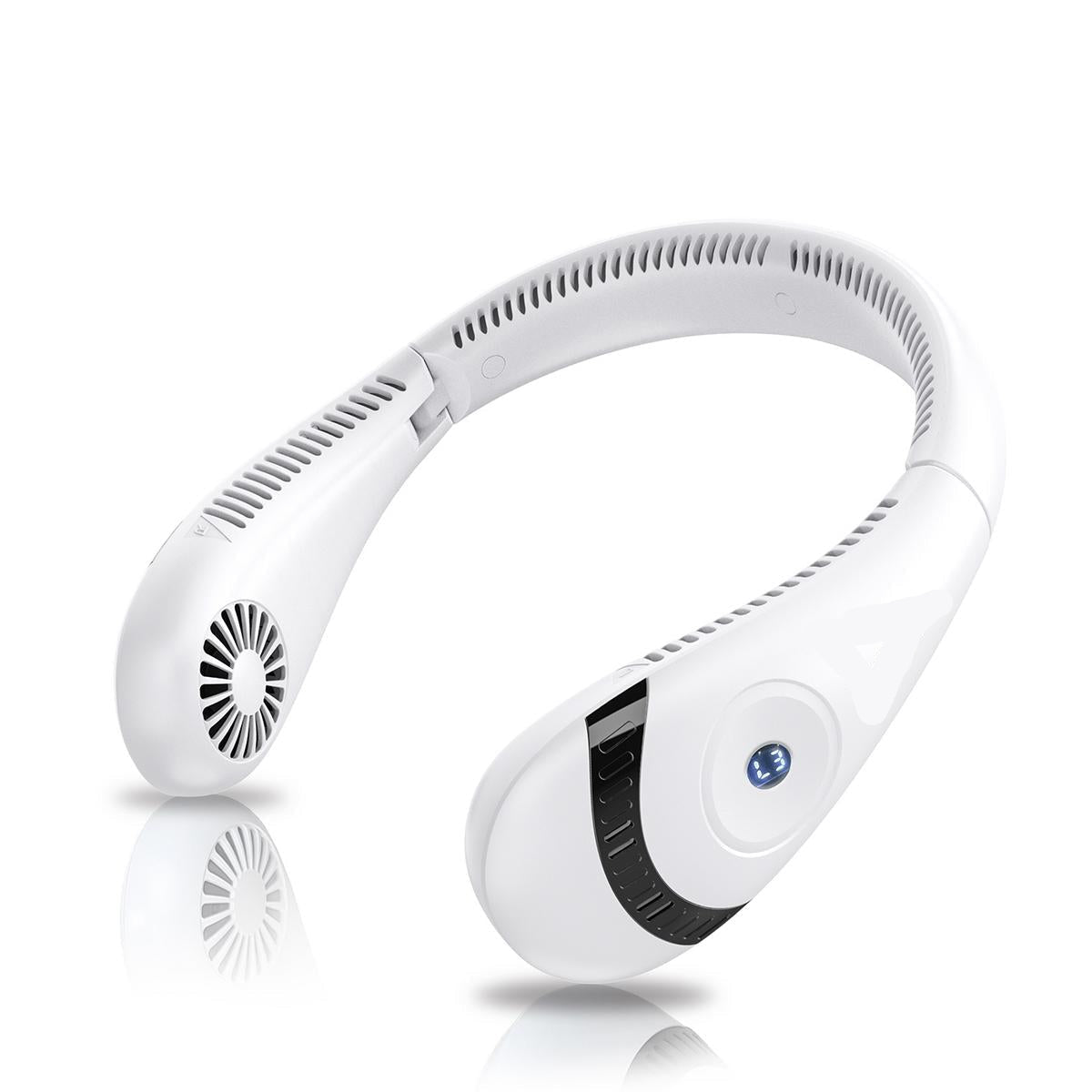 Portable Rechargeable Neck Fan - Blade-Free, USB-Powered, Hands-Free Cooling for On-the-Go