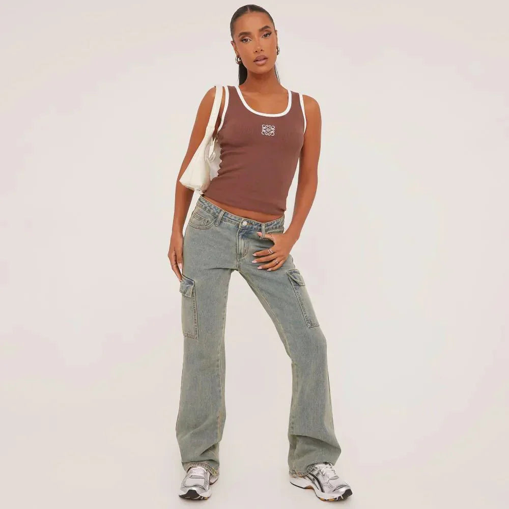 Women's Y2K Fitted Ribbed Tank Top | Sleeveless