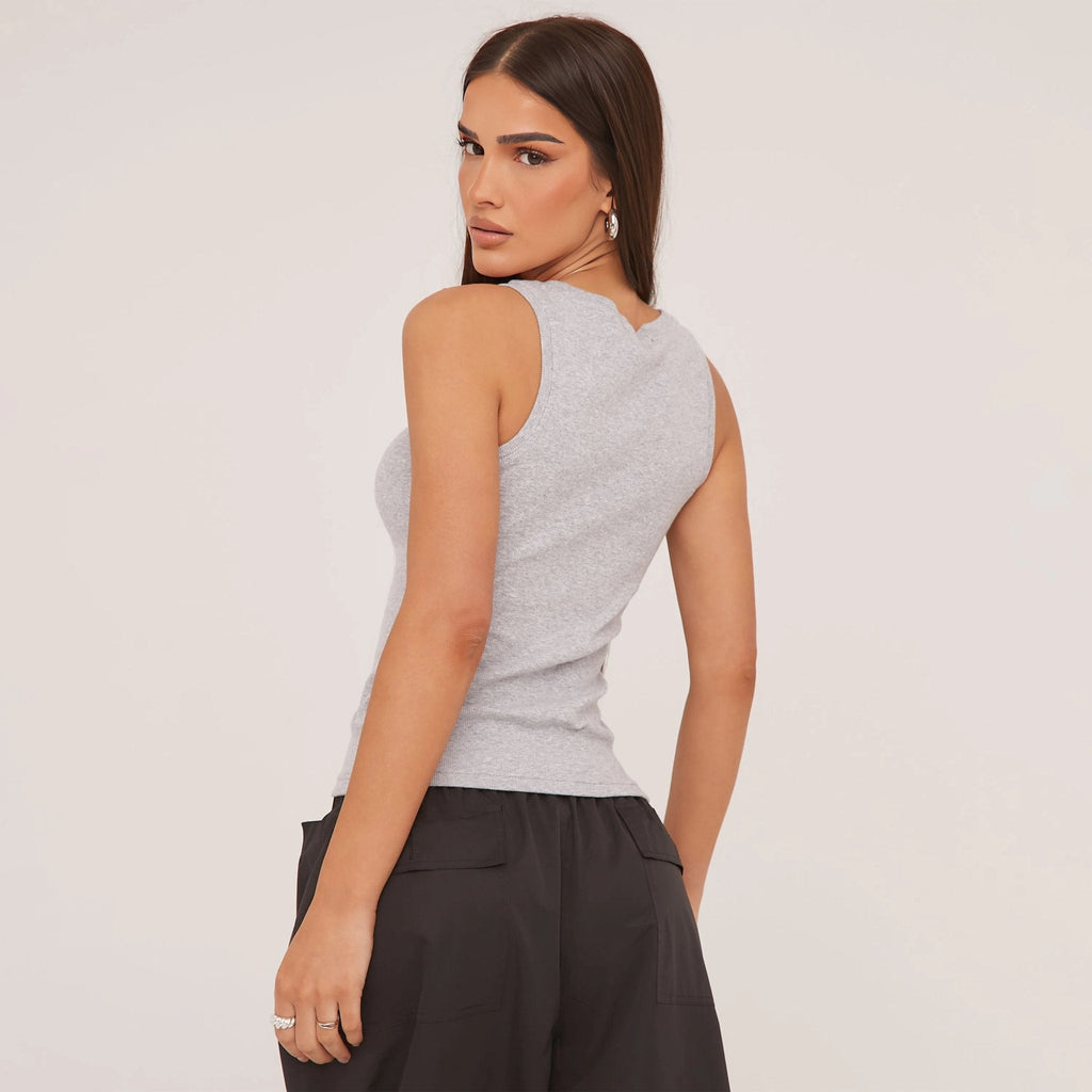 Women's Y2K Fitted Ribbed Tank Top | Sleeveless