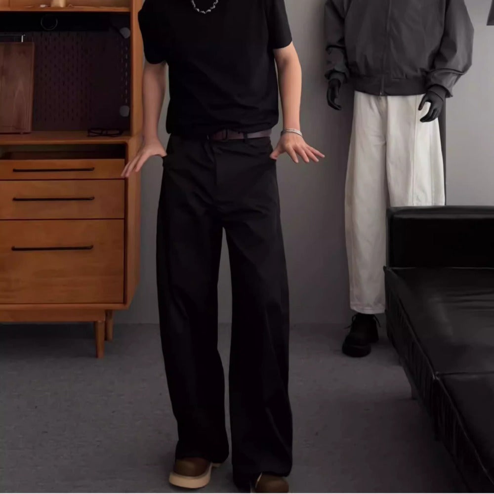 Wide Leg Straight Fit Pants for Men - Lia