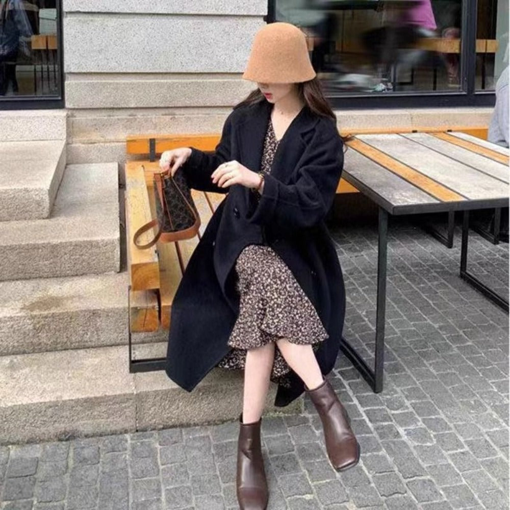 Double Breasted Long Overcoat for Women - Camilla