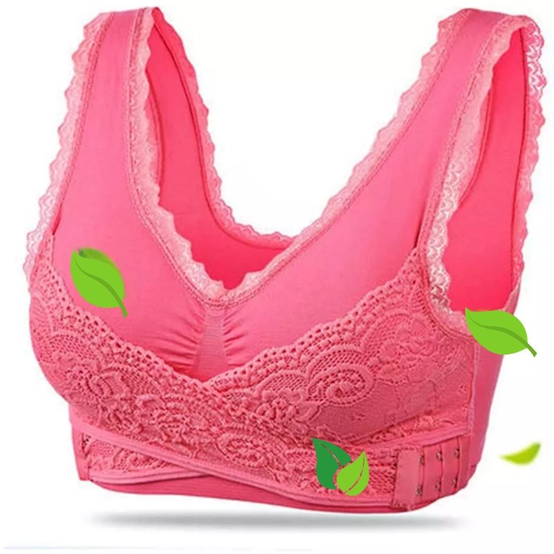 Women's Wireless Sports Bra with Crossed Front Closure