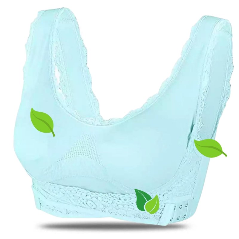 Women's Wireless Sports Bra with Crossed Front Closure