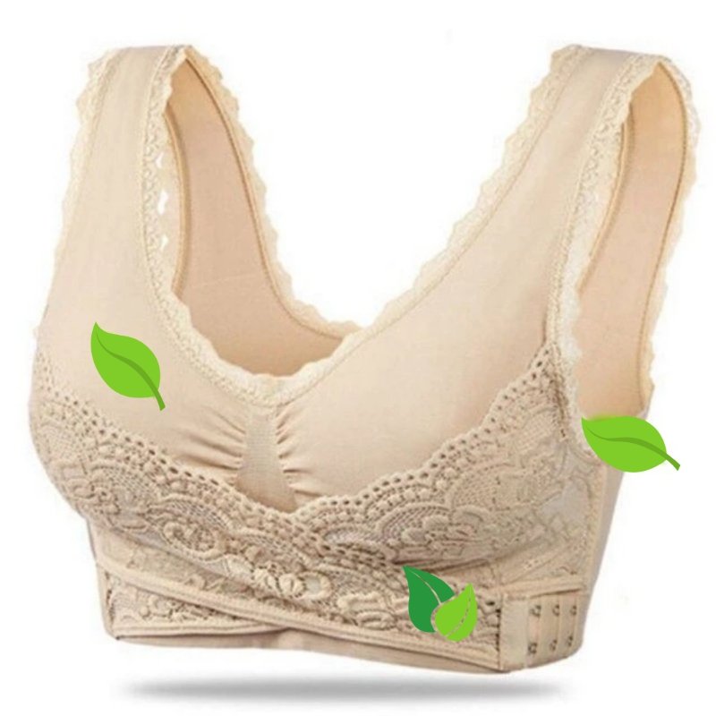 Women's Wireless Sports Bra with Crossed Front Closure