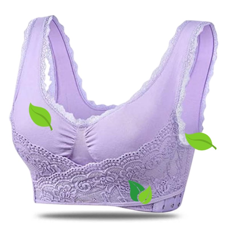 Women's Wireless Sports Bra with Crossed Front Closure