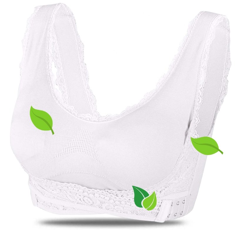 Women's Wireless Sports Bra with Crossed Front Closure