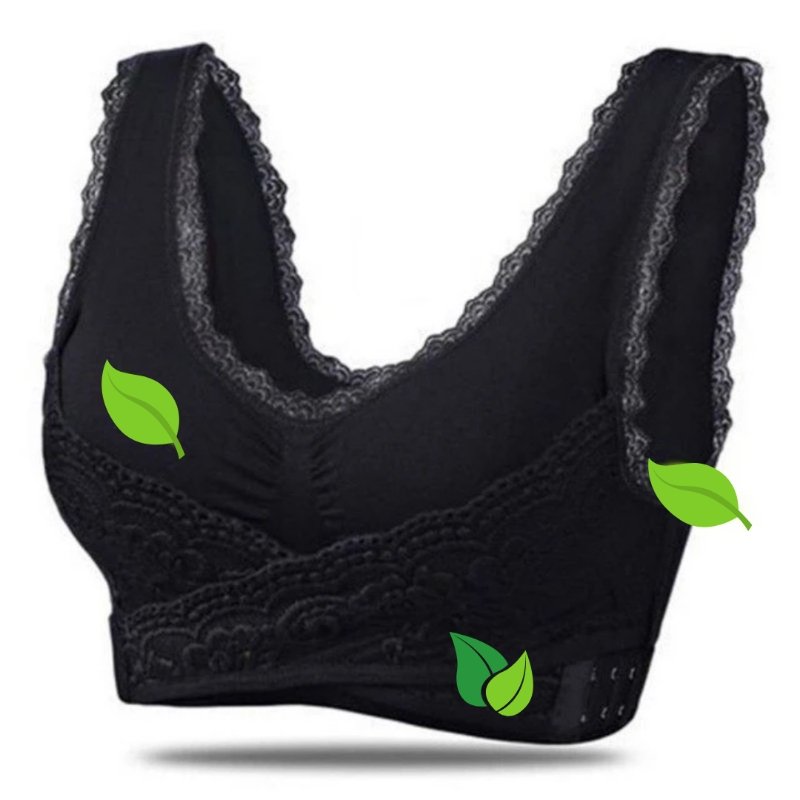 Women's Wireless Sports Bra with Crossed Front Closure
