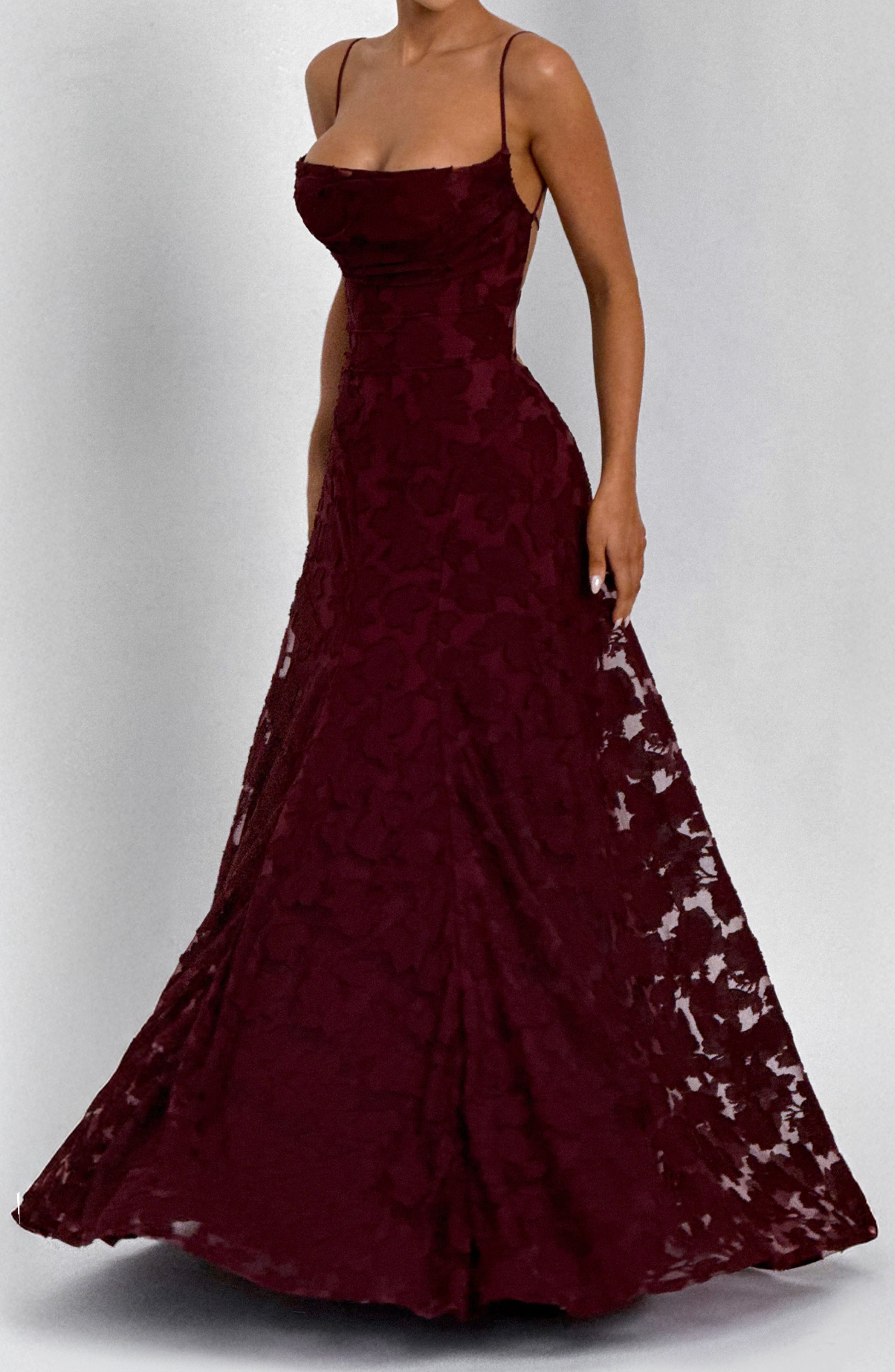 Maxi Dress - Cherry Lacquer